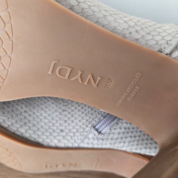 EUC LIKE NEW NYDJ CASSEY LEATHER STACKED HEELS SNAKESKIN TEXTURE BOOTS SIZE 10 - Picture 14 of 16